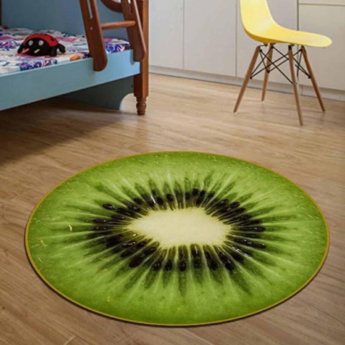 Rond Vloerkleed - Karpet Mat - Decoratie Woonkamer - Antislip Onderkant - 250cm Diameter - Groen Zwart