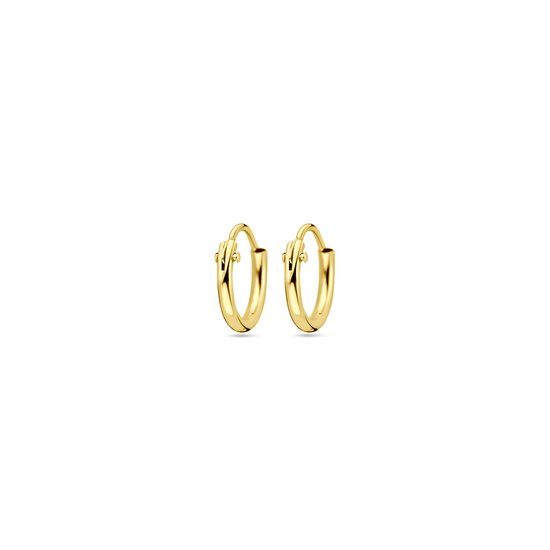 Marie Celeste oorringen ronde buis - 9 mm - Goud