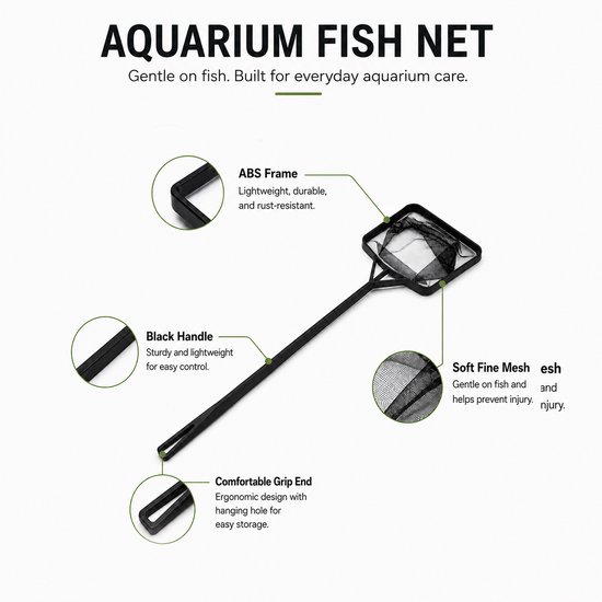 Ulisem - Zwembad Skimmer Net - Zwembad Cleaner Net - Zwembad Schepnet met Steel - Schepnet - Visnet - Schepnet voor vissen - Voor vissen en hengelen, zwembad, vijver - Voor volwassenen en Kinderen - 35x8.5cm - Zwart van ulisem — afbeelding 3