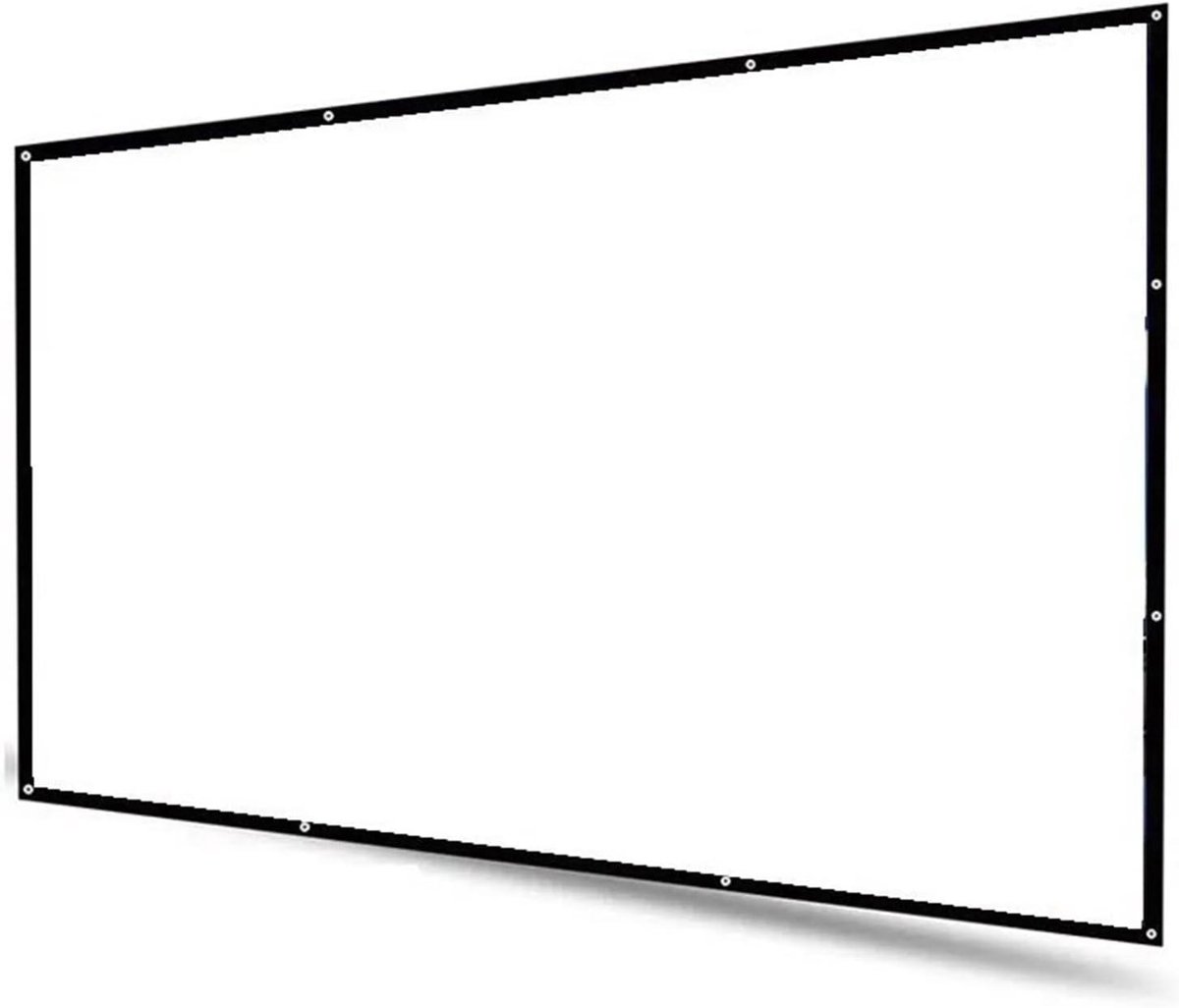 Projectorscherm - Opvouwbaar Scherm - Buitenprojectie Thuis - Draagbaar Ontwerp - 100 Inch - Wit
