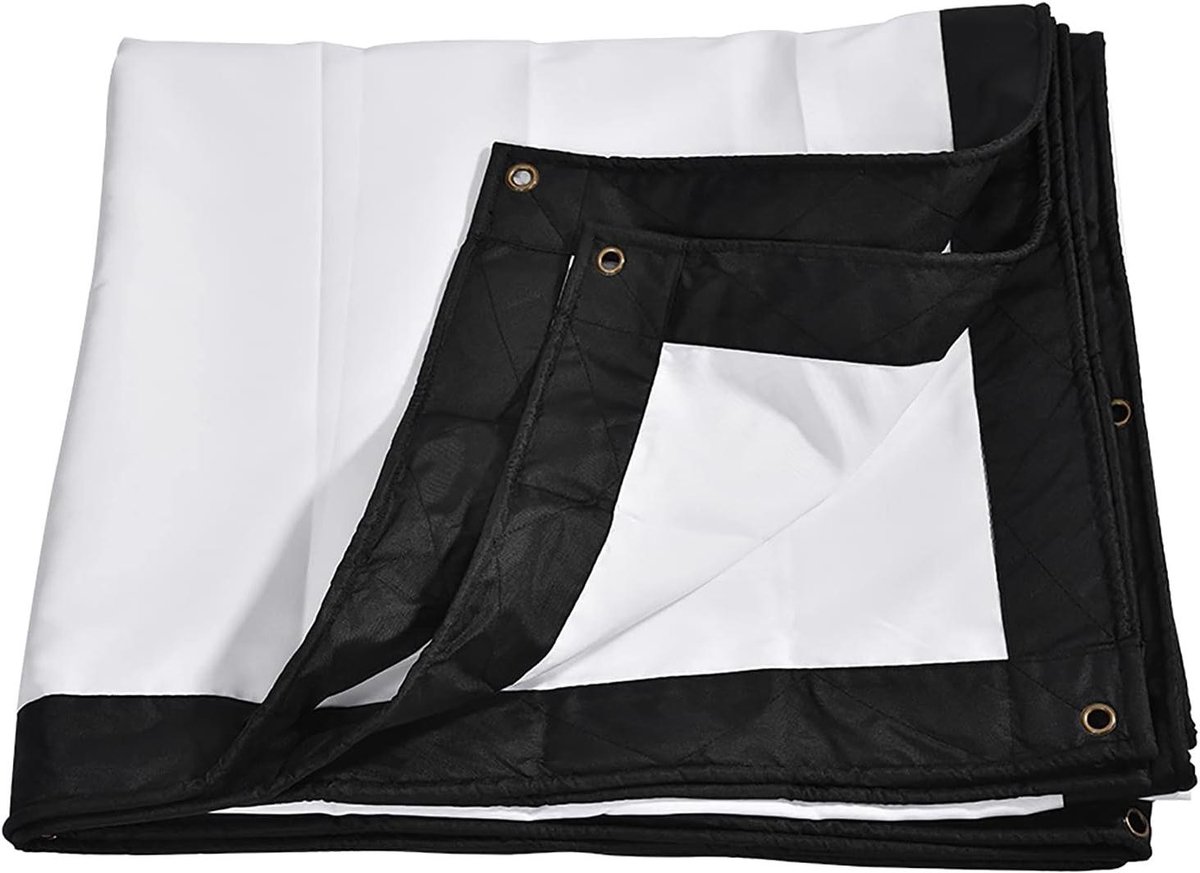 Projectiescherm Buiten - Film Scherm - Thuisbioscoop Creëren - Dubbelzijdig Wit Doek - 200 Inch 16:9 - Wit