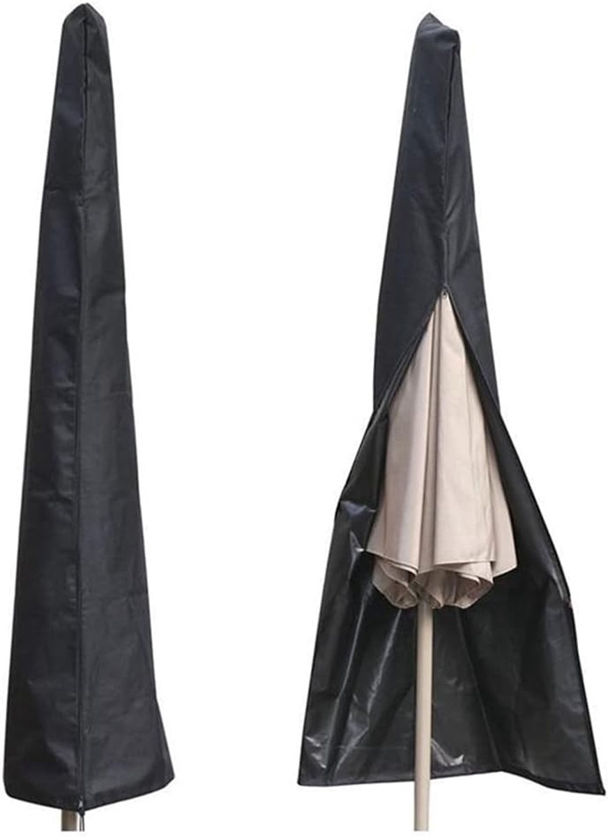 SnelShoppen - Waterdichte Parasolhoes voor Tuinparasol van 9-12 ft - Duurzaam 210D Oxford Stof met Zilvercoating - Bescherming tegen Regen, Sneeuw en