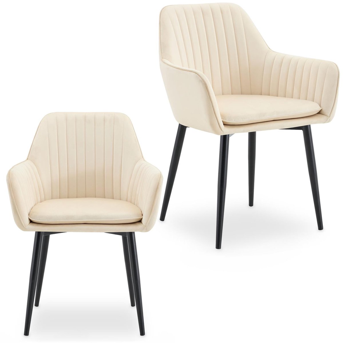 Eetkamerstoelen SIENNA, set van 2 – beige