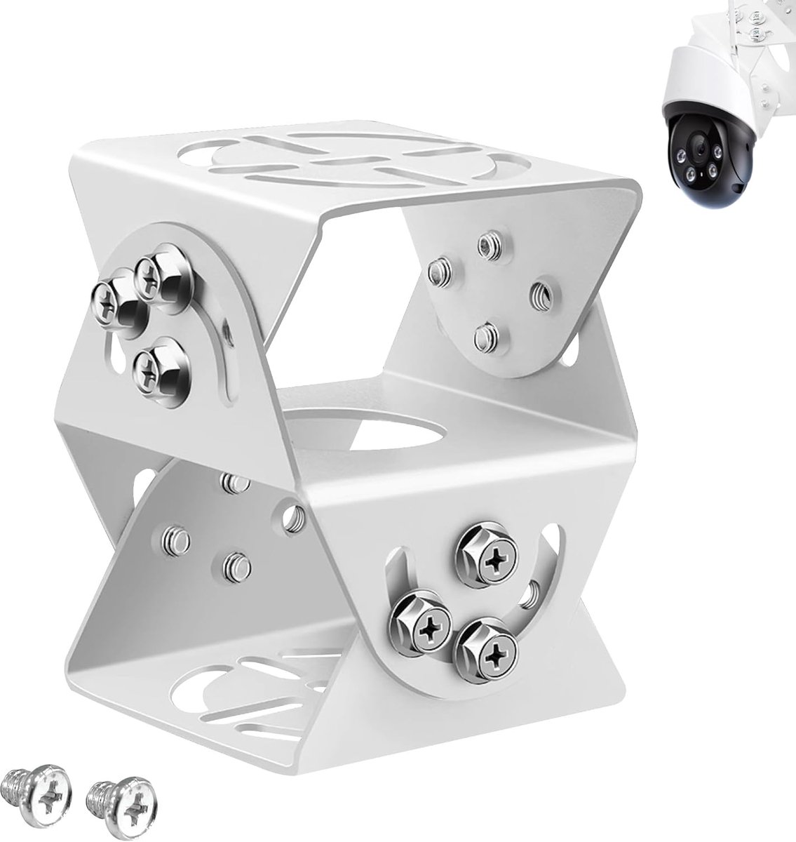 SnelShoppen - Hinge Holder voor Beveiligingscamera, Universele Montagebeugel, 3-asige Verstelbare Camera Houder, Staal, Inclusief Schroeven, Ideaal vo