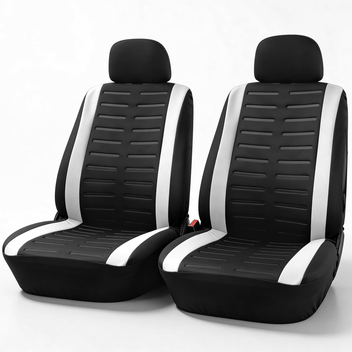 SnelShoppen - Universele Autostoelhoezen Set 2026 - Witte Stoelhoezen voor Voorstoelen - Comfortabele Bescherming voor Auto Interieur - Geschikt voor