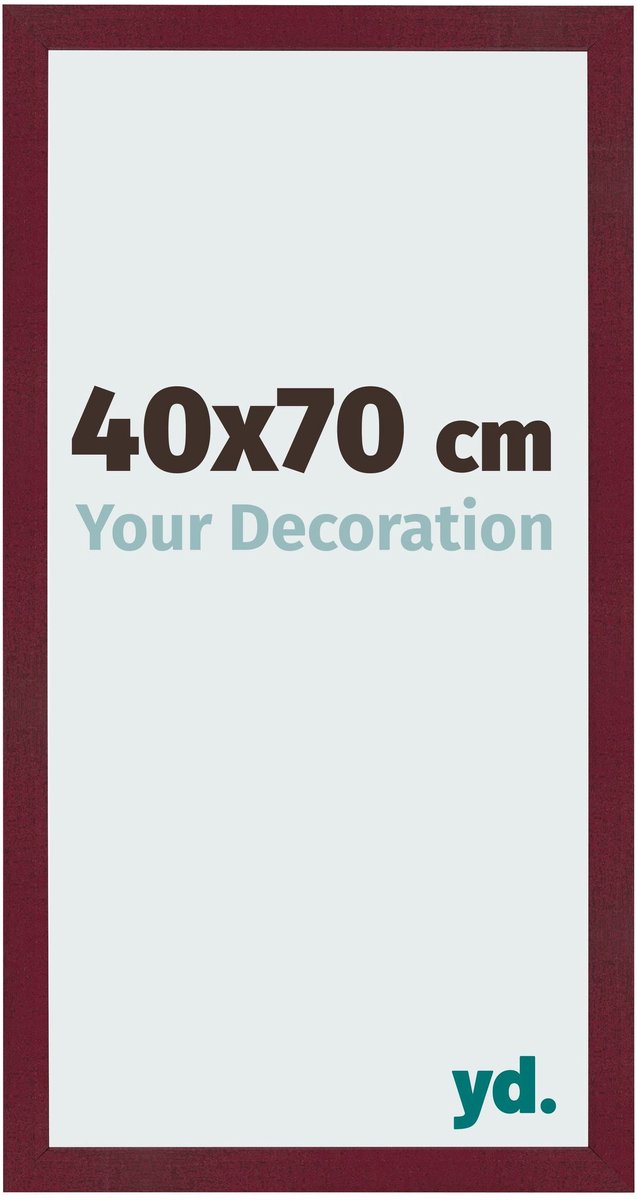 Your Decoration - Fotolijst 40x70 cm - MDF - Wijnrood Geveegd - Bologna