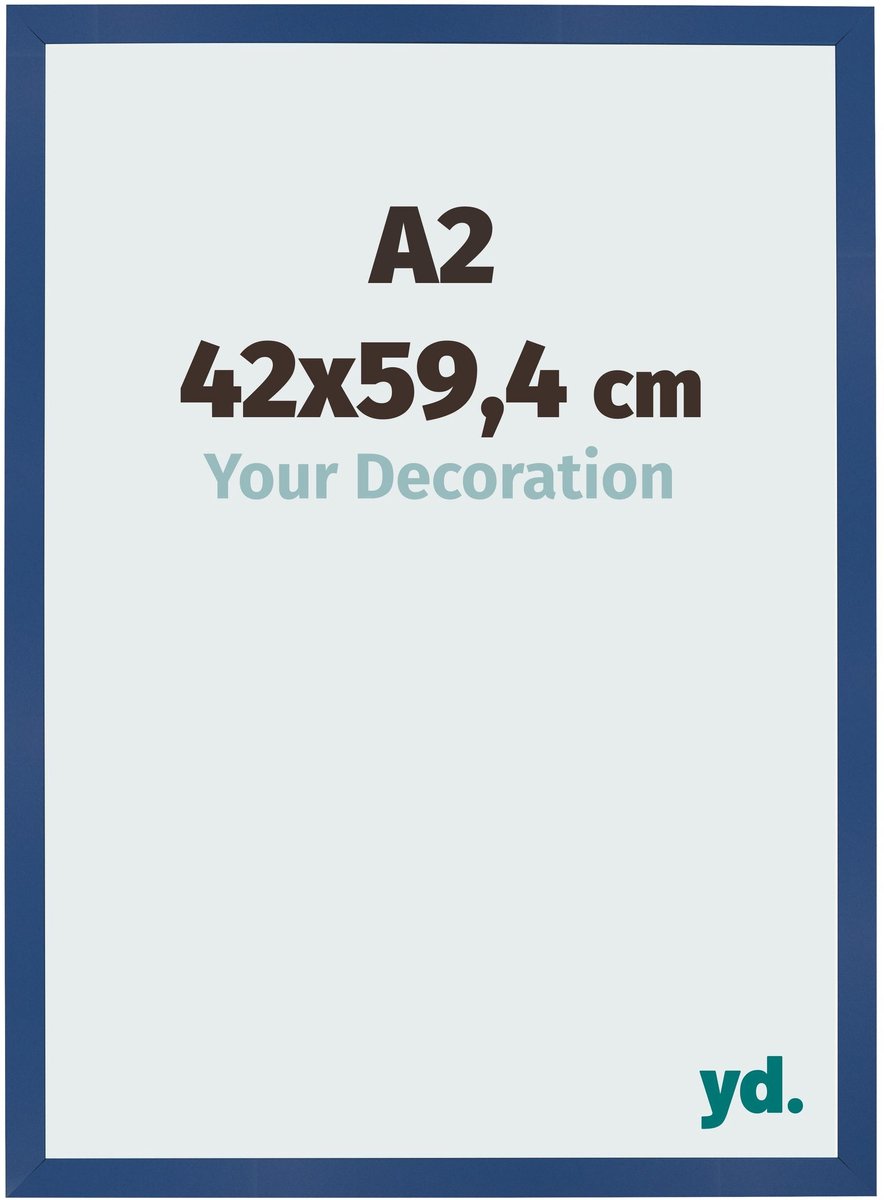 Your Decoration - Fotolijst A2 42x59,4 cm - MDF - Donkerblauw - Bologna