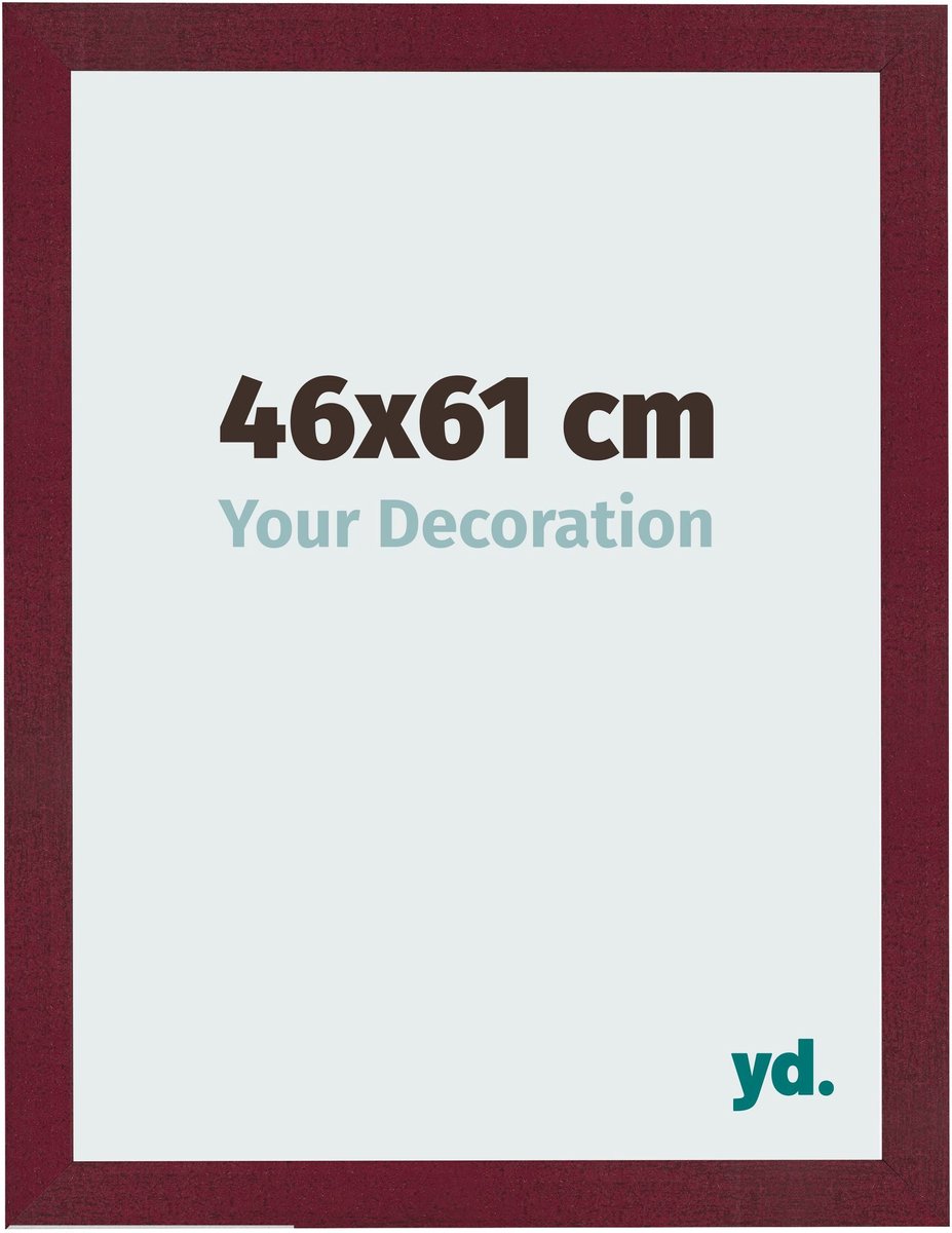 Your Decoration - Fotolijst 46x61 cm - MDF - Wijnrood Geveegd - Bologna