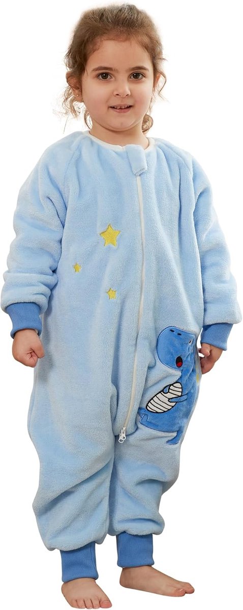 SnelShoppen - Baby Slaapzak met Voetjes 2.0 Tog - Ademend Materiaal - Schattig Dinosaur Design - Geschikt voor Jongens en Meisjes - Ideaal voor het He