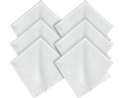 SnelShoppen - Microvezeldoekjes voor brillen, tablets en camera's, 6 stuks, 20x20 cm, ideaal voor dagelijks gebruik, schrobvrij, stof-opname, multifun