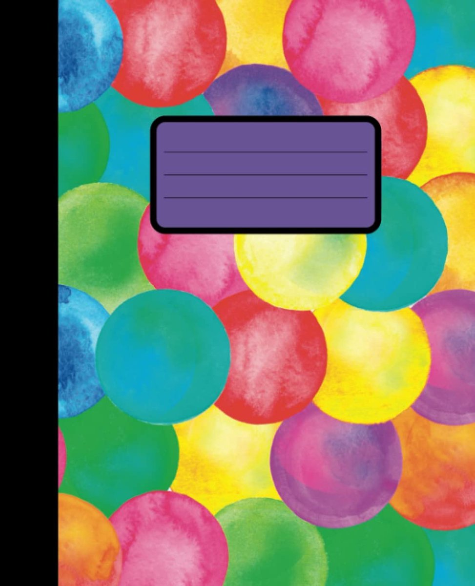 SnelShoppen - Kleurrijke Gumball 7.5x9.25 inch Softcover Notitieboek - Perfect voor School, Creatief Schrijven, Notities en Kinderen - Leuke Kleurige