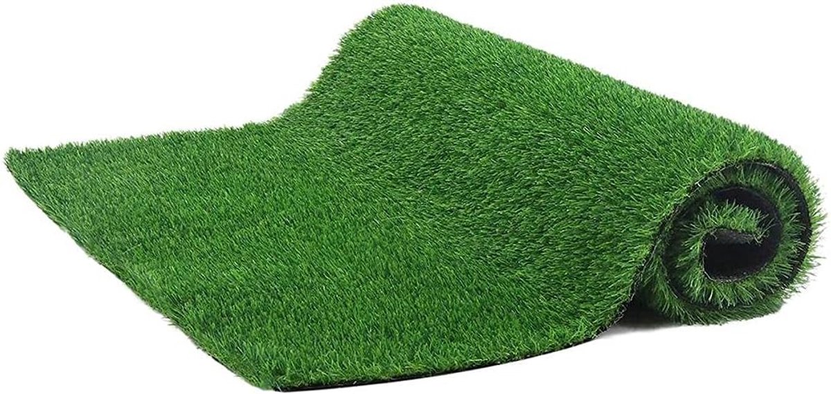 SnelShoppen - 2m x 1m Kunstgras Tapijt Groen - Kunstgrasmatten voor Tuin, Patio, Binnen, Buiten, Kindvriendelijk, Diervriendelijk, Onderhoudsvriendeli