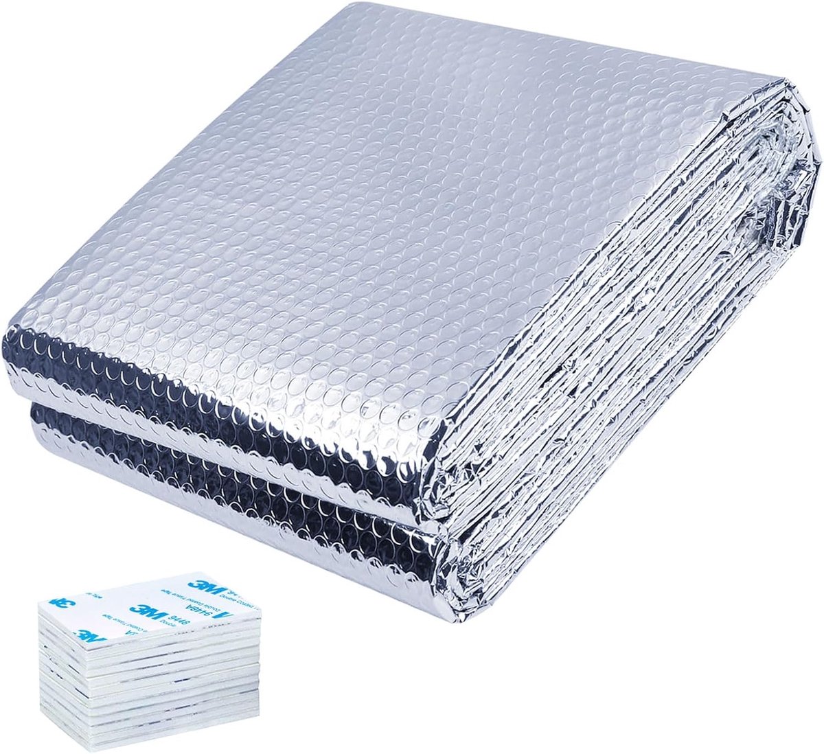 SnelShoppen - Thermal Isolatiefilm 5 m x 0.6 m 3 mm Radiator Reflector Panelen Dubbelzijdig Aluminium Folie voor Warmtebesparing en Koude Bescherming