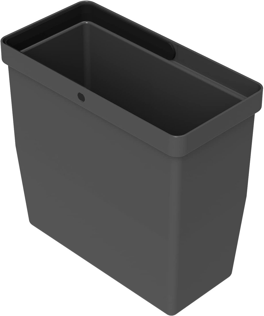 SnelShoppen - LM 533 ECO 11L Afvalbak van Gerecycled Materiaal | 15x30.5x28.5 cm | Geschikt voor Afval Scheidingssysteem in Keuken | Grijs