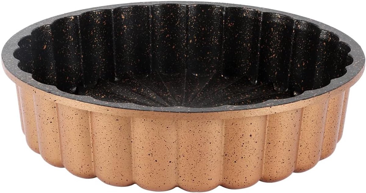 SnelShoppen - Cakepan 28 cm - Quichepan met antiaanbaklaag - Retro stijl - Perfect voor bakken, feestjes, camping & thuis in de keuken