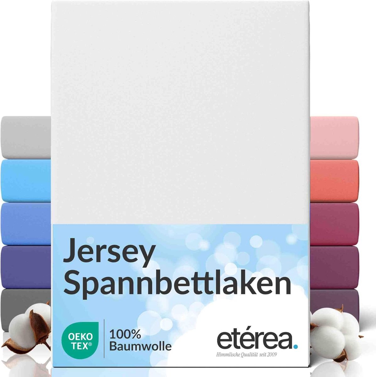 SnelShoppen - Jersey Fitted Sheet 90x200 cm - 100% Katoen - Oekotex Made in Green - Wit - Perfecte Pasvorm tot 25 cm Hoog - Duurzaam en Comfortabel