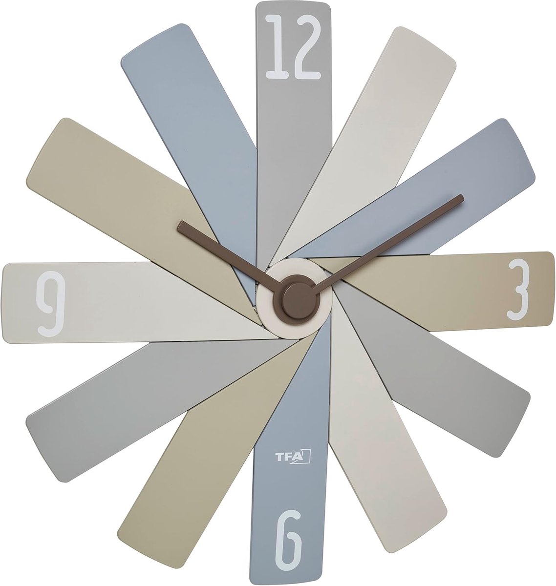 SnelShoppen - Wandklok Quartz 400mm - Stille Analoge Klok met Sweep Movement - Energiezuinig voor Slaapkamer, Keuken en Woonkamer