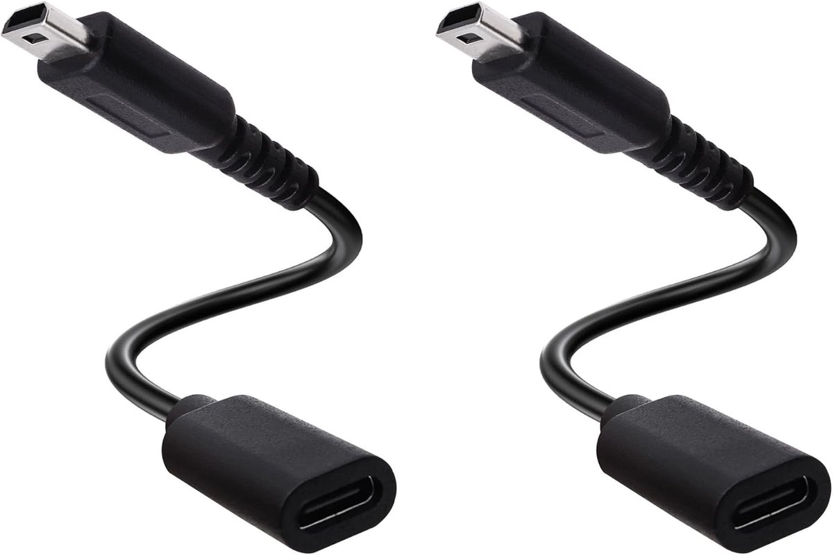 SnelShoppen - USB C naar DS Lite Oplaadadapter - USB Type C Vrouwelijke Laadkabel - 17.5cm - Compatibel met DS Lite Handheld Game Consoles