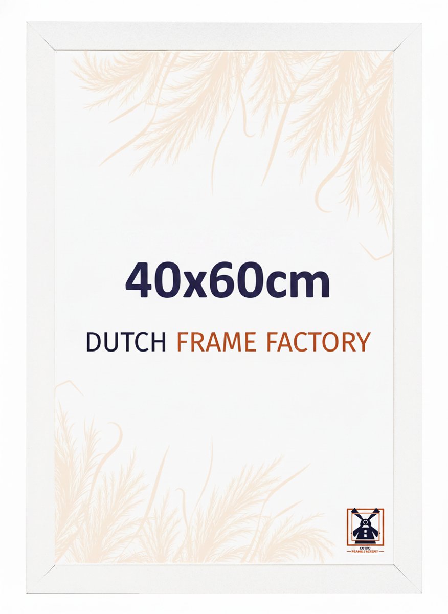 Fotolijst 40x60 cm - MDF - Wit Hoogglans - Benno