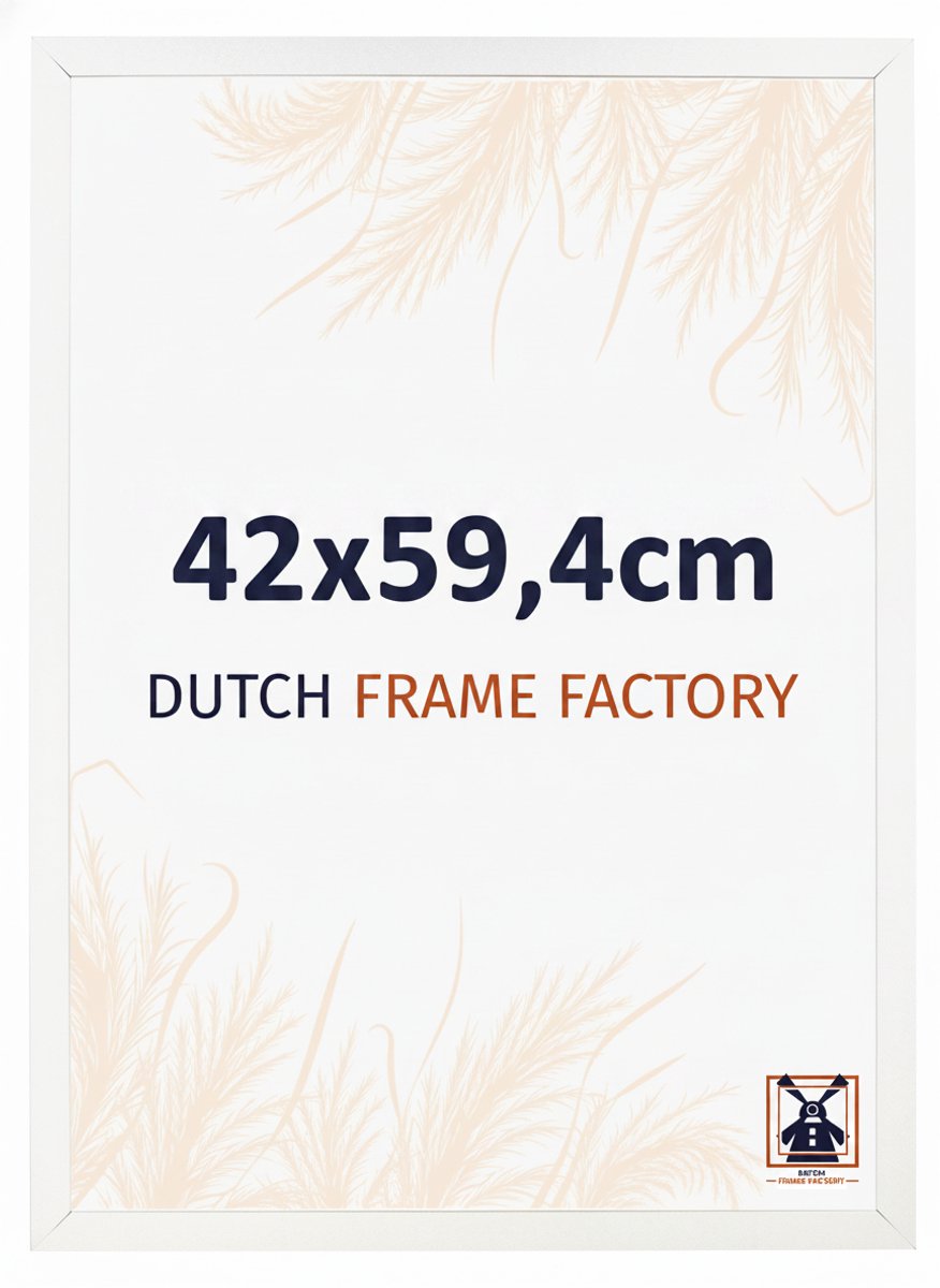 Fotolijst A2 42x59,4 cm - MDF - Wit Hoogglans - Benno