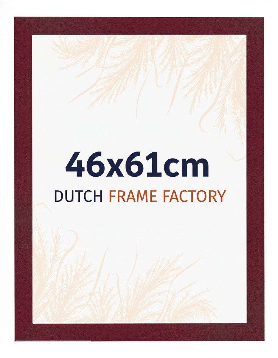 Fotolijst 46x61 cm - MDF - Wijnrood Geveegd - Benno