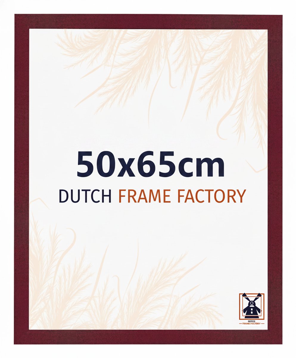 Fotolijst 50x65 cm - MDF - Wijnrood Geveegd - Benno
