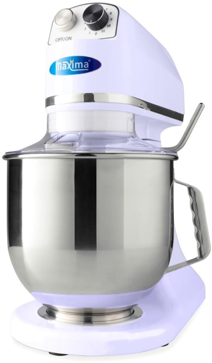 SnelShoppen - Planet Mixer 7L - Stand Mixer en Keuken Robot - 11 Snelheden - Roestvrijstalen Mengkom - Compact en Stil - Paars - Perfect voor Deeg en