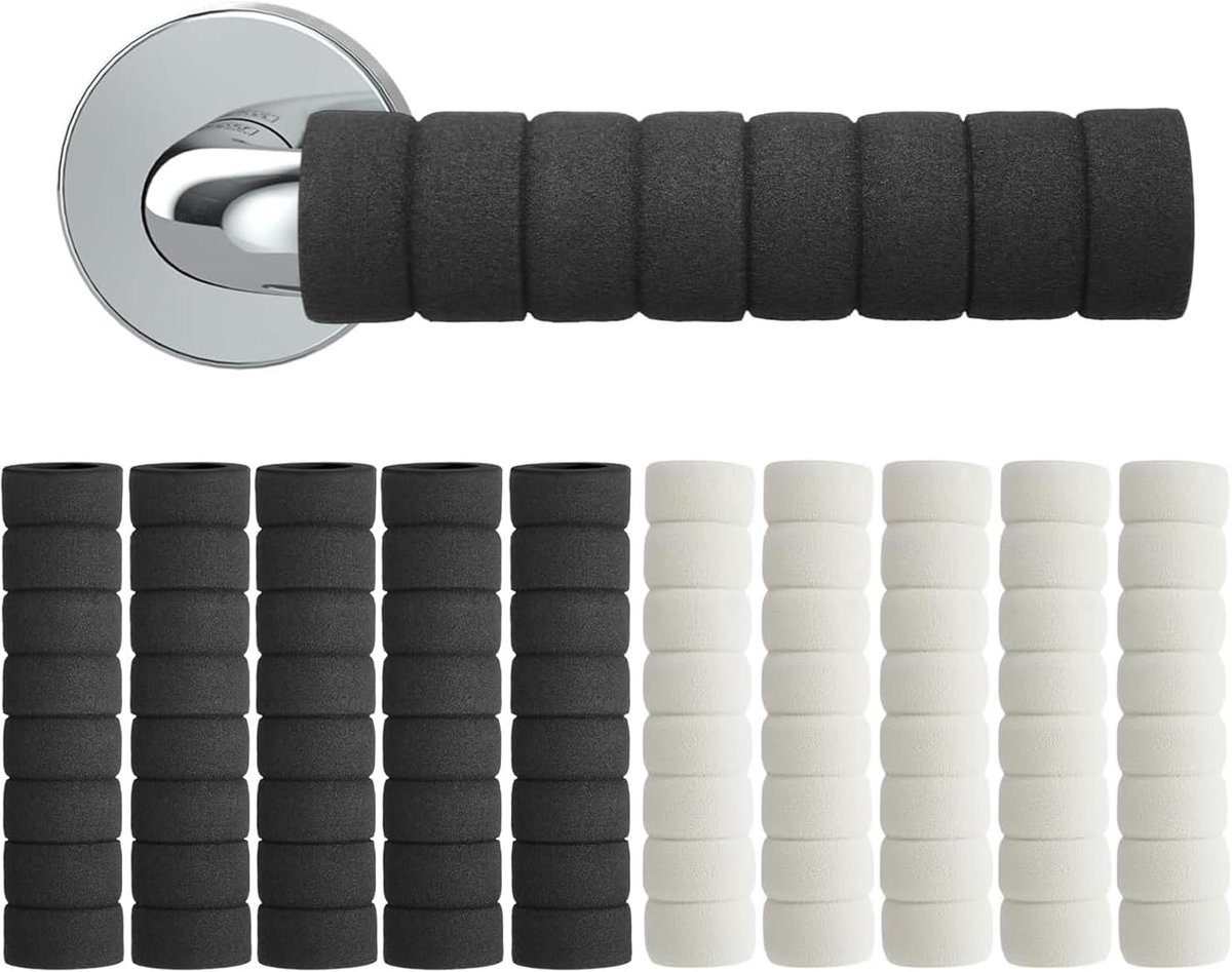 SnelShoppen - 10 stuks deurklinkbuffers, schuimrubberen deurklinkbescherming, grip-afdekkingen, bescherming voor deuren, geluiddempers voor thuisgebru