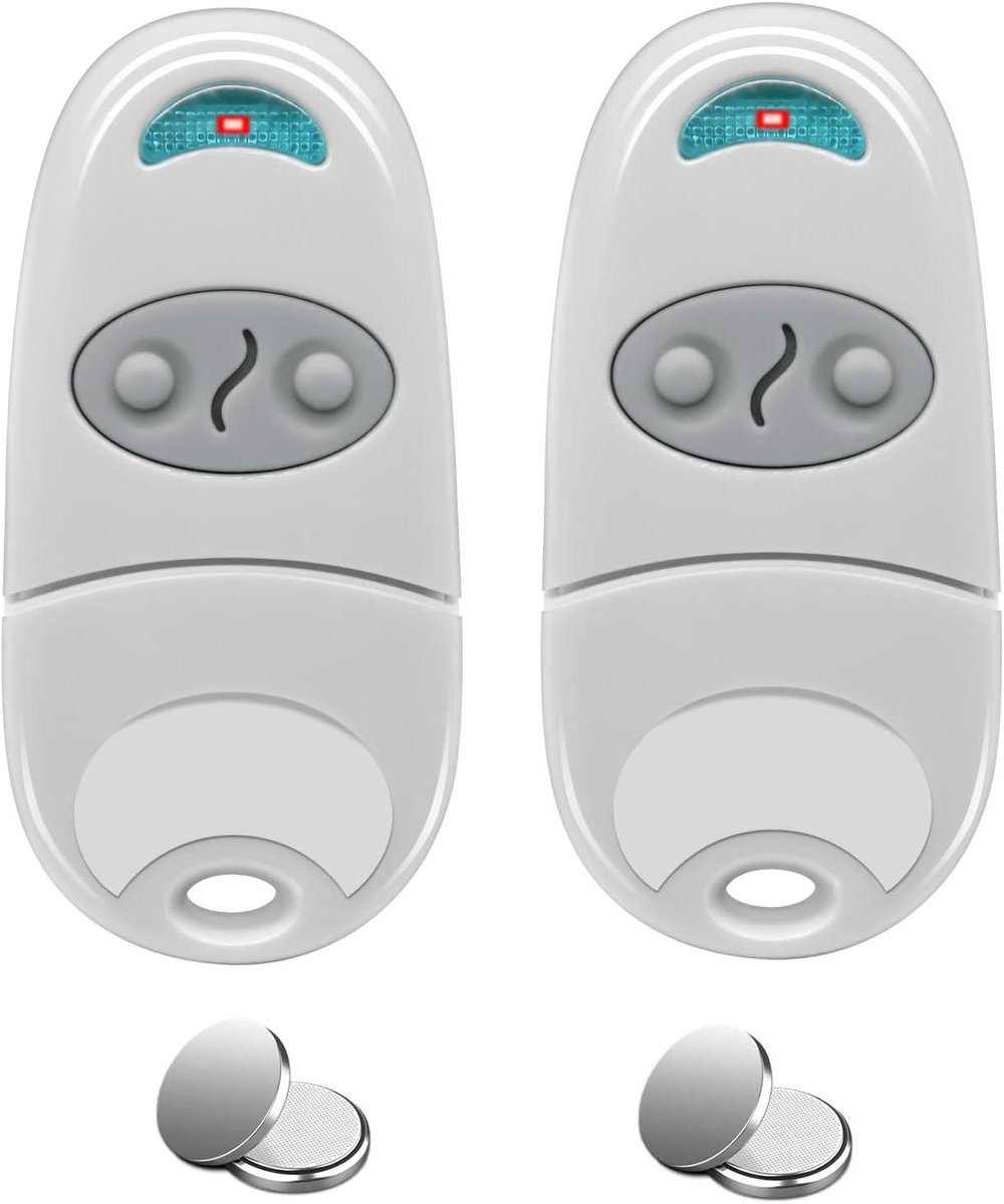 Universele Afstandsbediening - Poort Zender - Poorten Openen - 433.92 MHz Frequentie - 2 Stuks - Wit