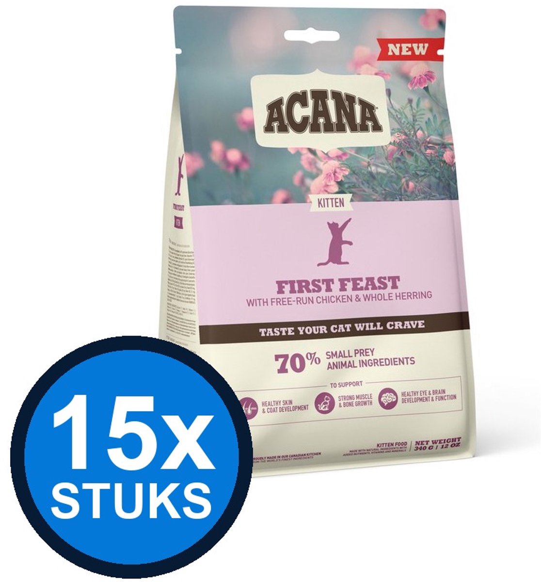 Acana Acana - Cat kitten first feast chicken & herring 340gr - Kattenvoer - 340 g