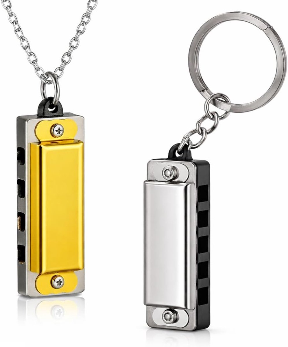 Thijox - 2 Stuks Mondharmonica voor Kinderen - 4 H gaten Muziekinstrumenten in Goud en Zilver - Perfect als Kerst- of Verjaardagscadeau voor Beginners