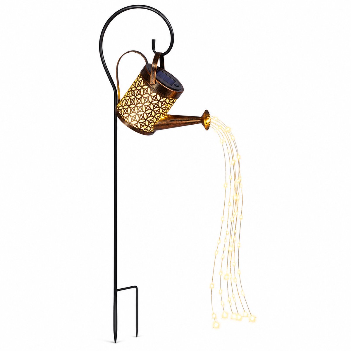 Home & Marker - Solar Tuinlamp Buiten - Hangende Lantaarn op Zonne-energie - Sfeerverlichting Tuin & Balkon - Waterdicht - Warm Licht - LUMICAN