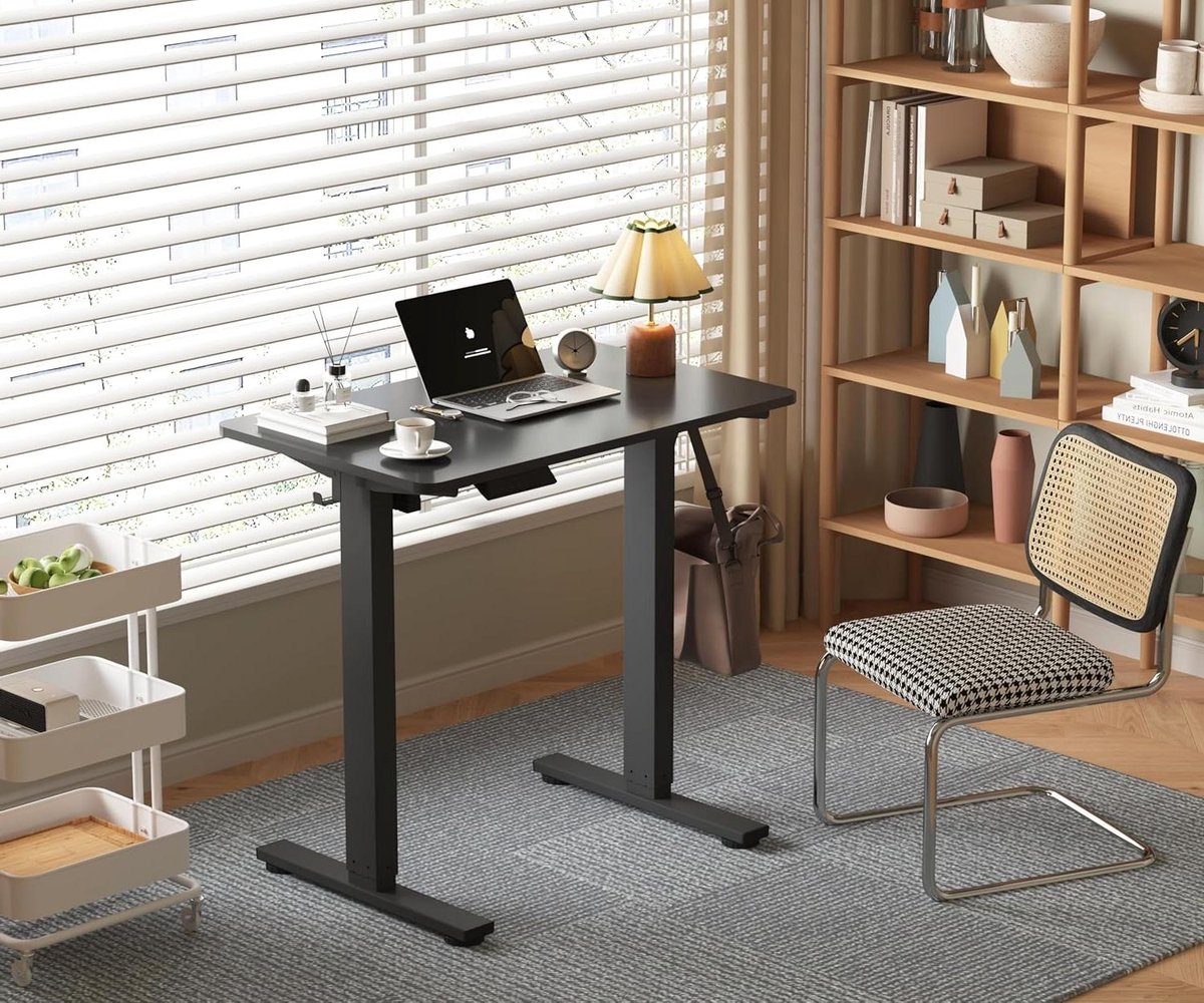 Elektrisch Bureau - Zit-Sta Tafel - Ergonomisch Werken - Geheugenfunctie - 73-118 cm - Zwart