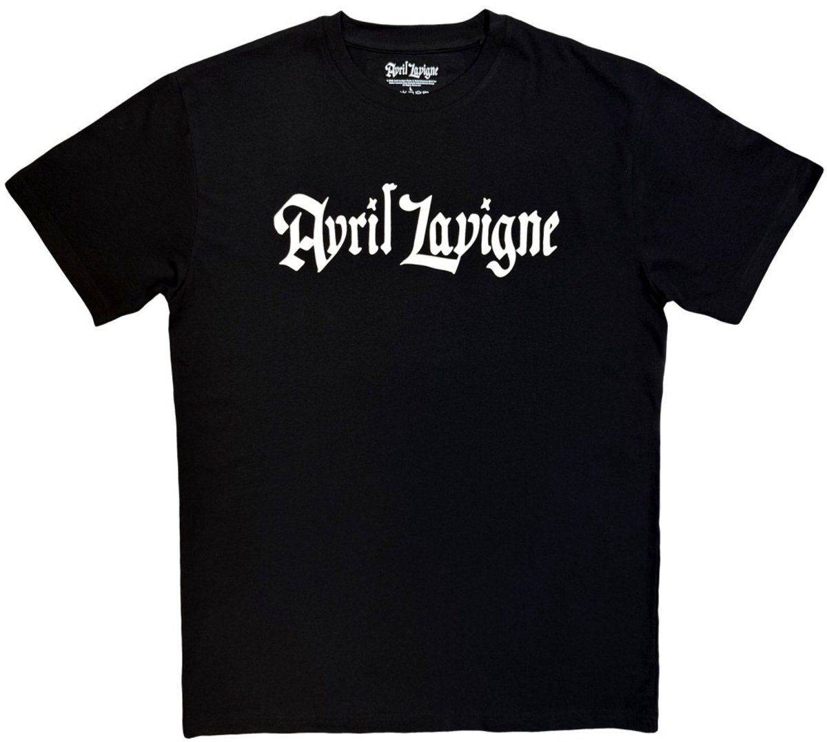 Avril Lavigne - Logo Mono Heren Tshirt - XL - Zwart/Wit