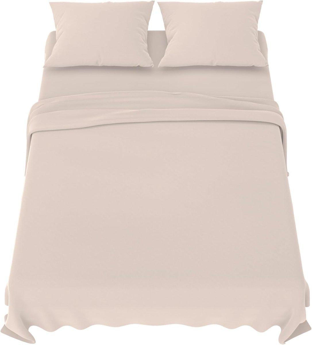 SnelShoppen - Beddengoedset 180x200 cm - 4-delig Microvezel Hoeslaken 180x200 cm - Laken 270x290 cm - 2 Kussenslopen 50x80 cm - Oeko Tex Gecertificeer