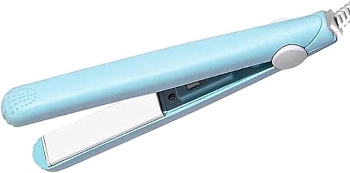 SnelShoppen - 2-in-1 Mini Stijltang en Krultang - Draagbare Keramische Platte Krultang voor Vrouwen - Ideaal voor Kort Haar, Pony en Baard - Perfect v