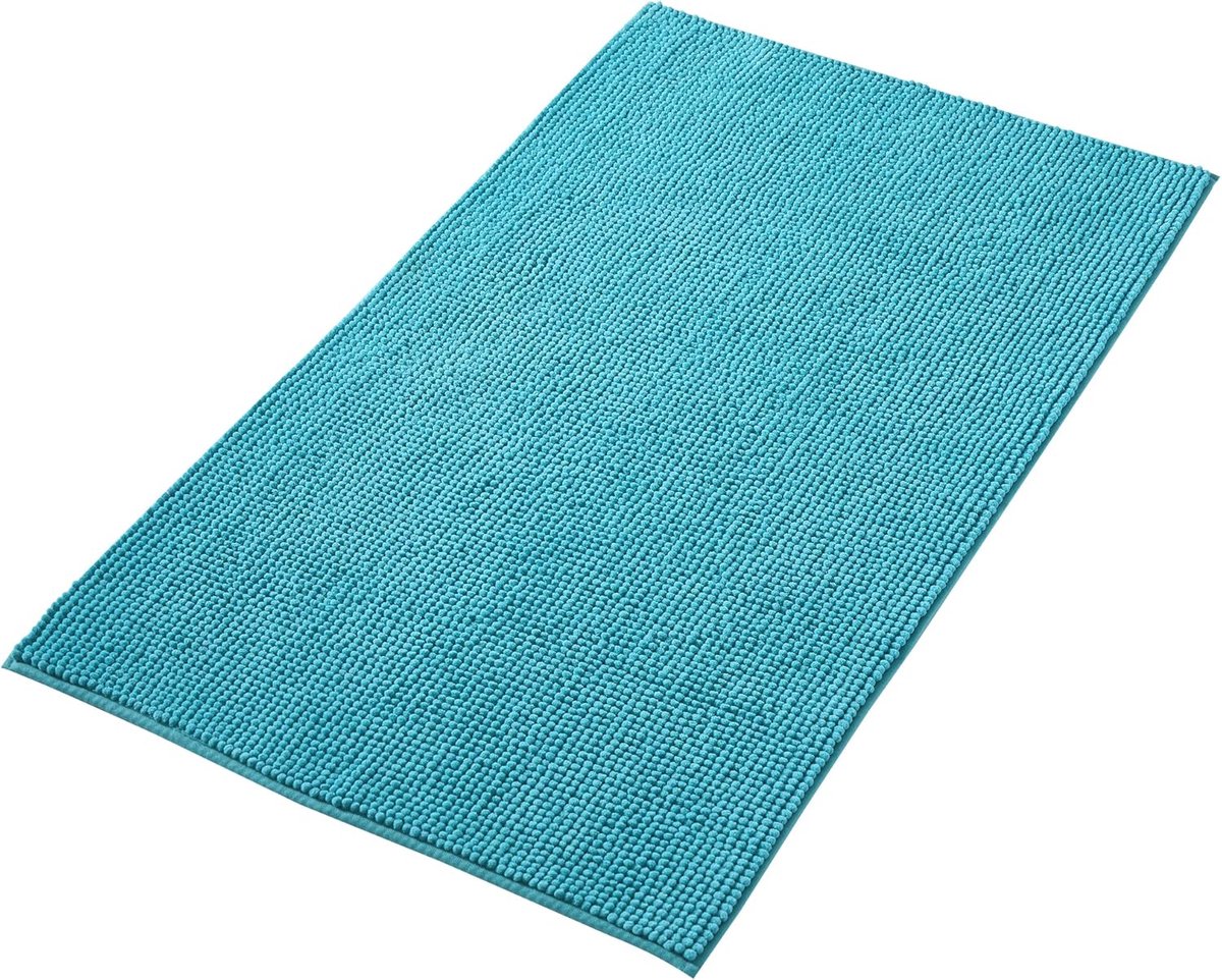 SnelShoppen - Badmat Anti-Slip Soft Chenille - Super Absorberend & Machinewasbaar - Turkoois 70x120 cm - Perfect voor Badkamer, Douche, Bad of WC