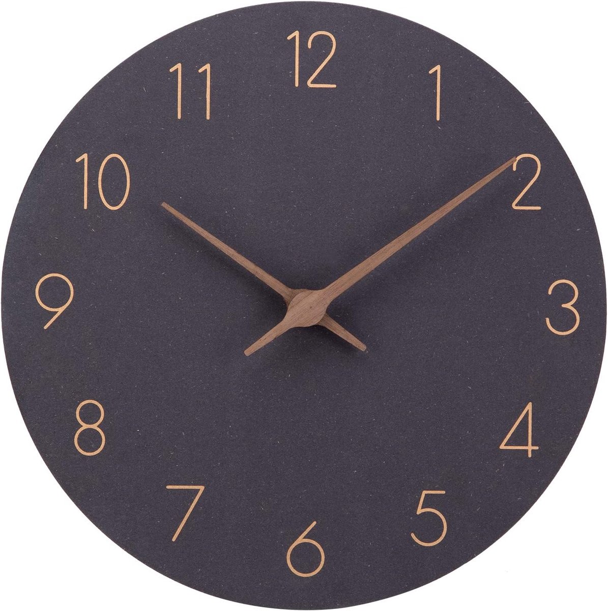 SnelShoppen - Moderne MDF Houten Wandklok Zonder Tikkende Geluid, Grote 30 cm Kwarts Klok op Batterijen, Eenvoudig Af te Lezen voor Thuis, Keuken, Sla
