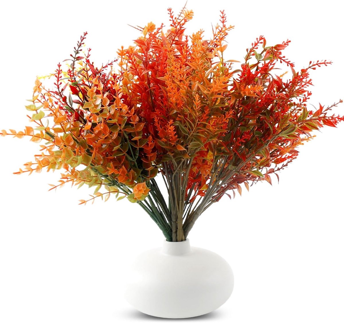 SnelShoppen - 10 Stuks Kunstbloemen Herfstbloemen Decoratieve Planten Buiten - UV-Bestendige Herfstdecoratie voor Tuin en Balkon - 35 cm Hoog in Warme