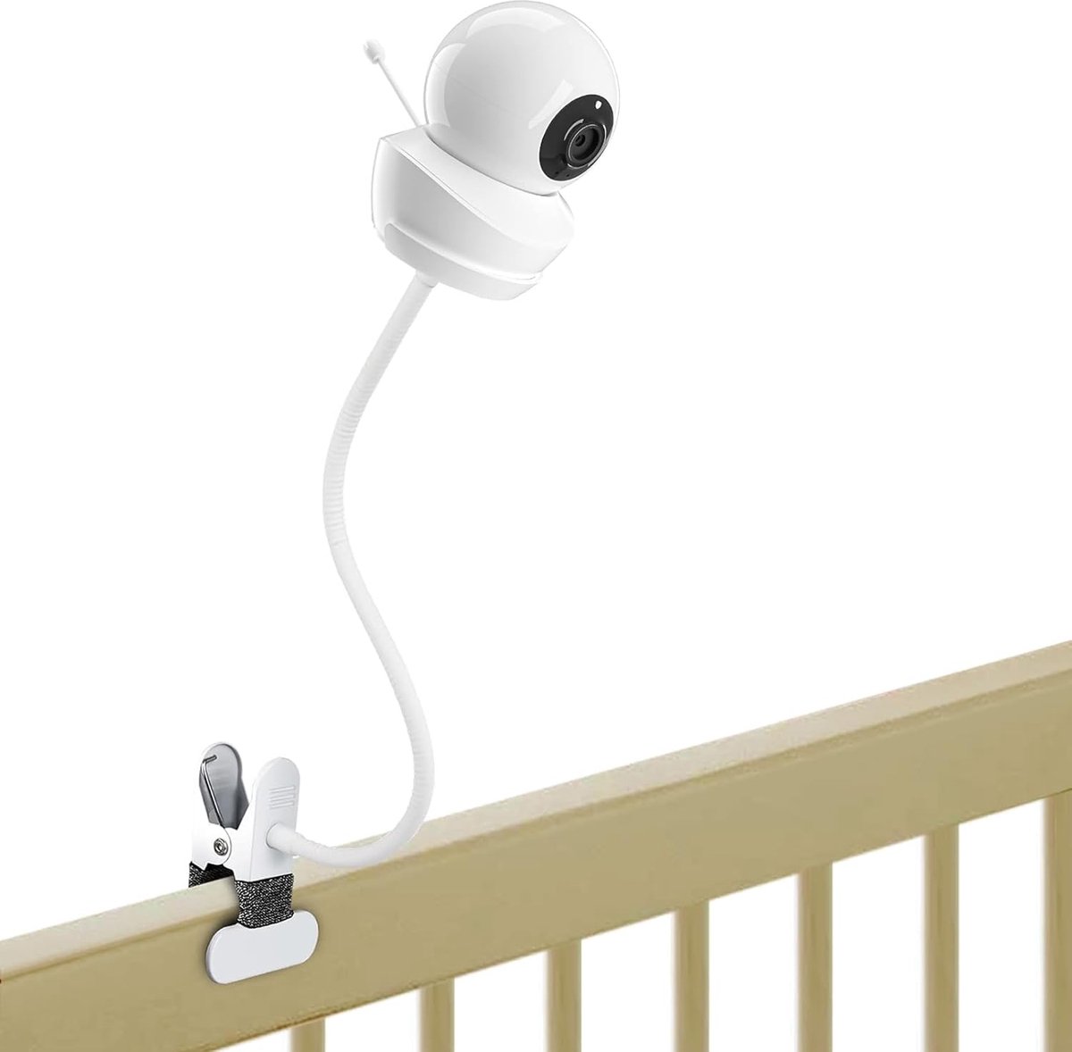 SnelShoppen - Monitorhouder voor Babysense Babyfoon S2/V43, Flexibele Camerahouder voor Babybed, Babyfoon Cliphouder, Verstelbare Bevestiging, Ideaal