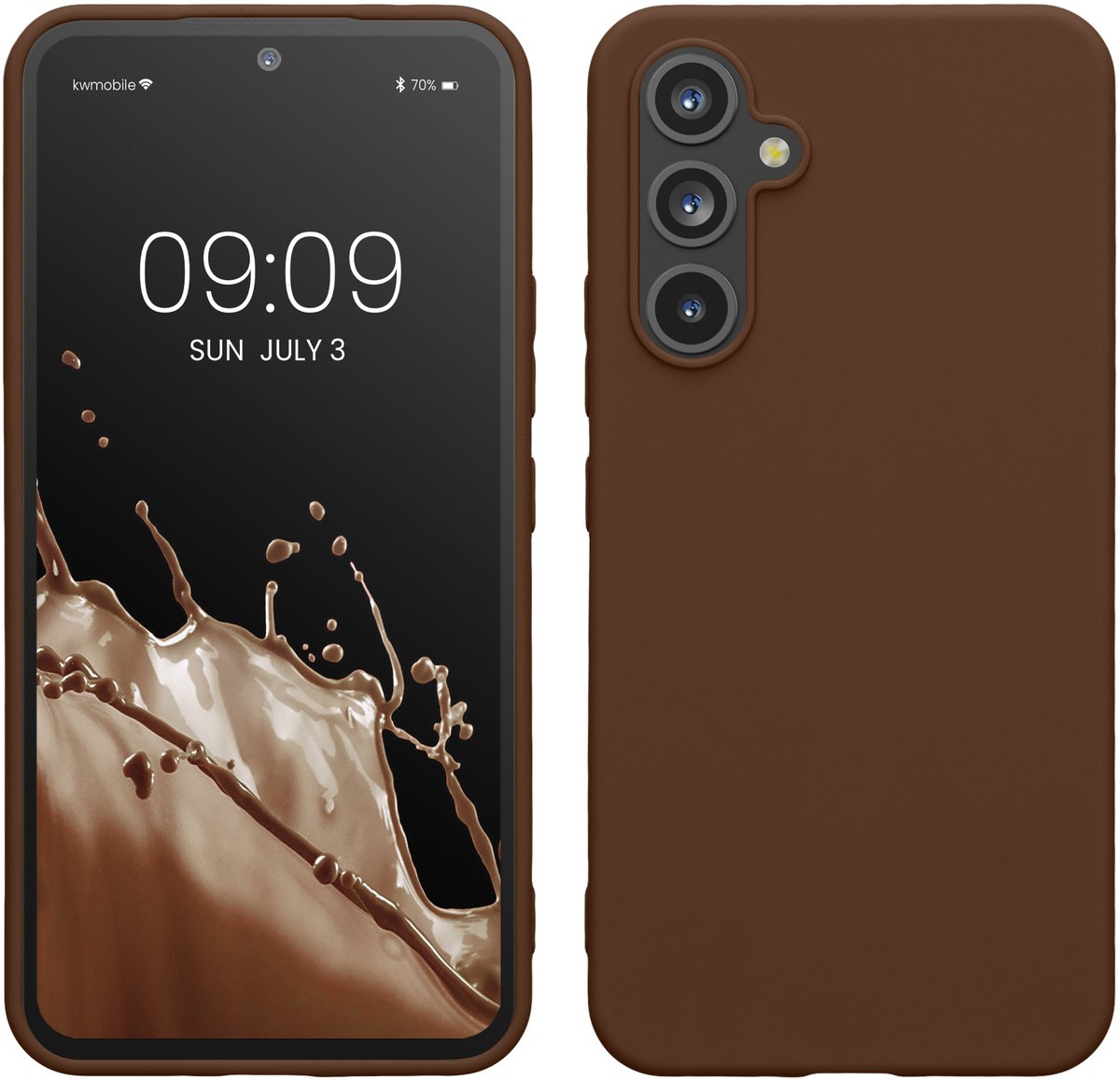 kwmobile telefoonhoesje geschikt voor Samsung Galaxy A54 5G - Hoesje voor smartphone - Back cover in chocoladebruin