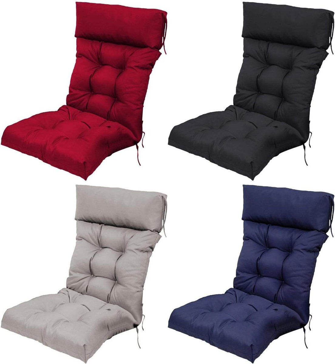Tuinstoelkussen - Loungekussen - Buiten Zitten - UV-bestendig - 155 x 48 cm - Blauw