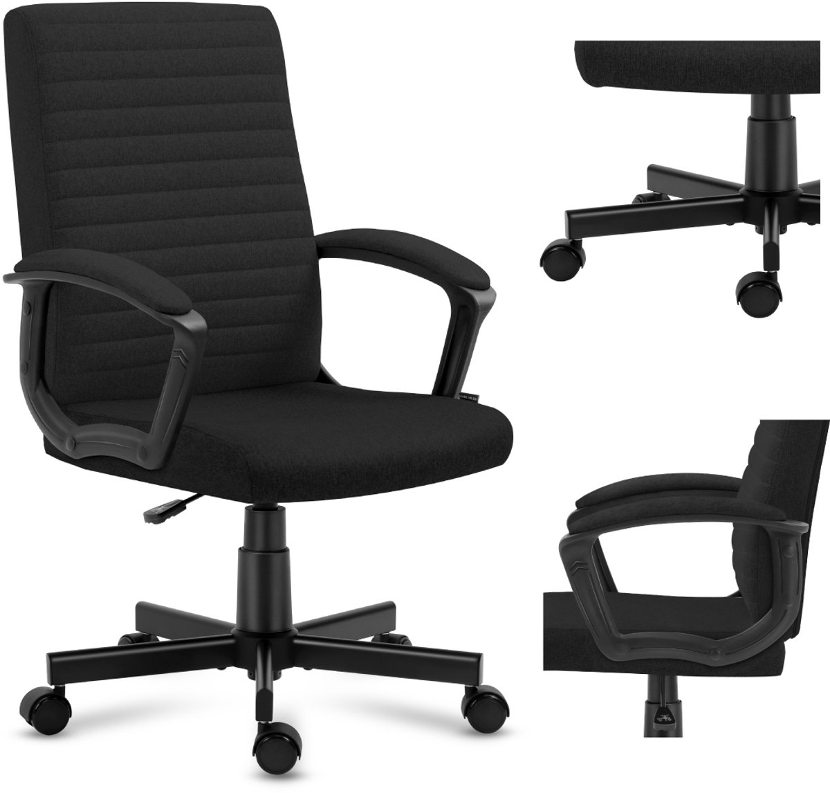 Mark Adler Boss 2.5 Ergonomische Bureaustoel - Stoffen Bureaustoel - Ademend - Zwart