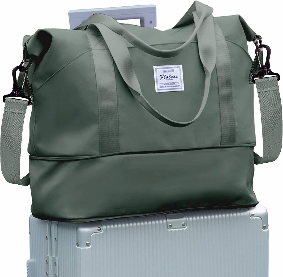 SnelShoppen - Dames Reistas Sporttas 40x20x25 cm - Ryanair Handbagage Weekendtas - Waterdichte Zwemtas en Fitnesstas voor Training en Reizen - C3-Groe