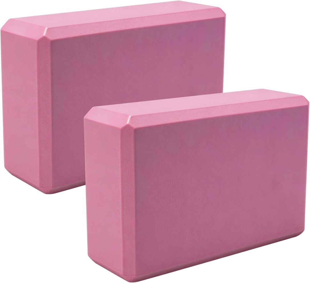 SnelShoppen - Yogablok Set van 2 - Antislip EVA Pilatesblok - Lichtgewicht Schuimblokken - Roze - Ideaal voor Yoga, Pilates, Fitness en Thuistraining