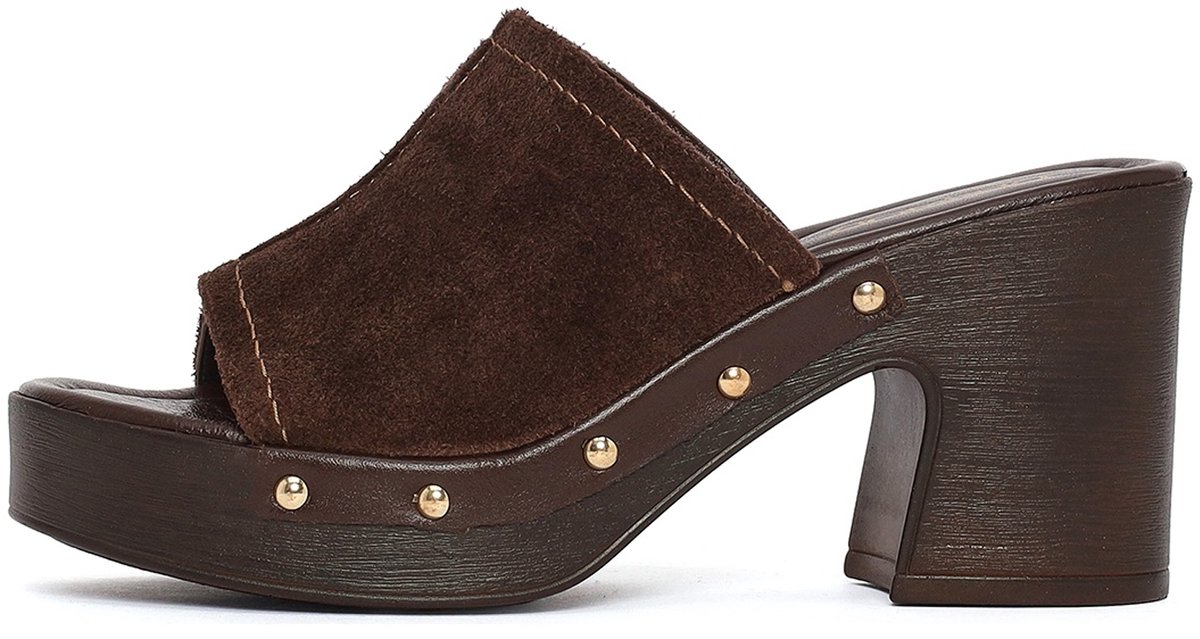 DERIMOD Muiltjes Met Hoge Hak Suède High Heel Muiltjes