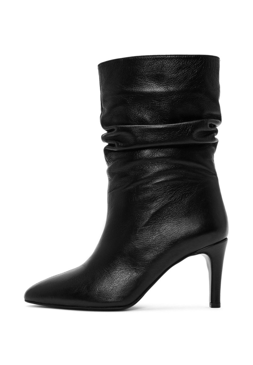 DERIMOD Heeled Ankle Boots Leather Heeled Ankle Boots