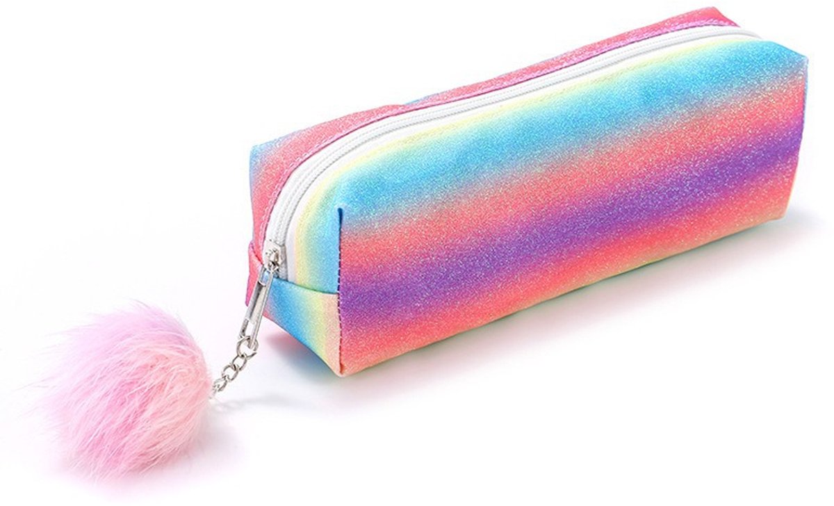 Ulisem - Etui Meisjes – Grote Pennenzak met Glitter Design – Ruime Etui voor School – Pennentas met Grote Capaciteit – Bureau Organizer – Voor Studenten, Kinderen & Kantoor – Roze