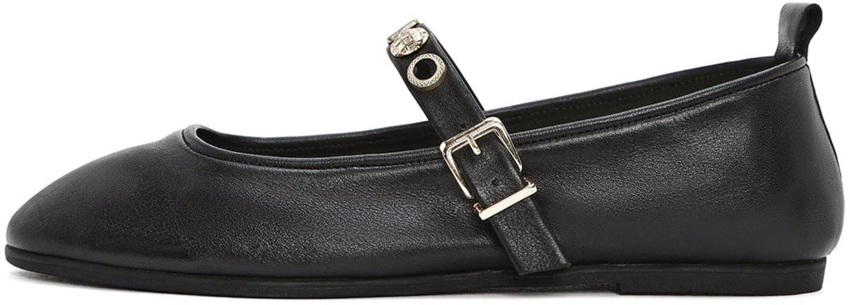 DERIMOD Ballerina Shoes Leather Ballerina Shoes