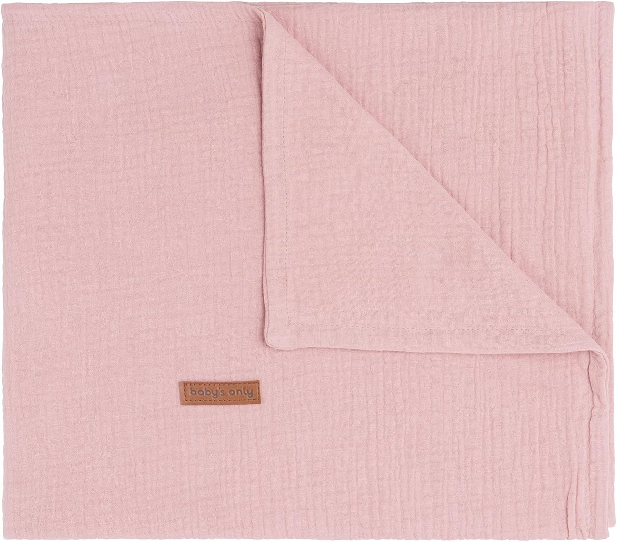 SnelShoppen - Babydeken - Babydekentje Breeze - 0.6 TOG - 100x135 cm - Oudroze - 100% Katoen - Geschikt voor Babybedje en Wieg - Zacht en Warm